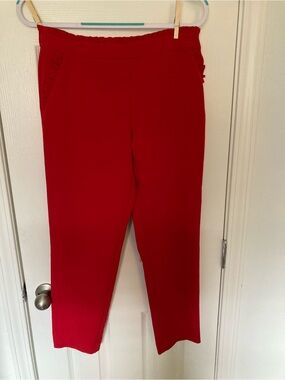 Red Pull-On Biz Casual Pants